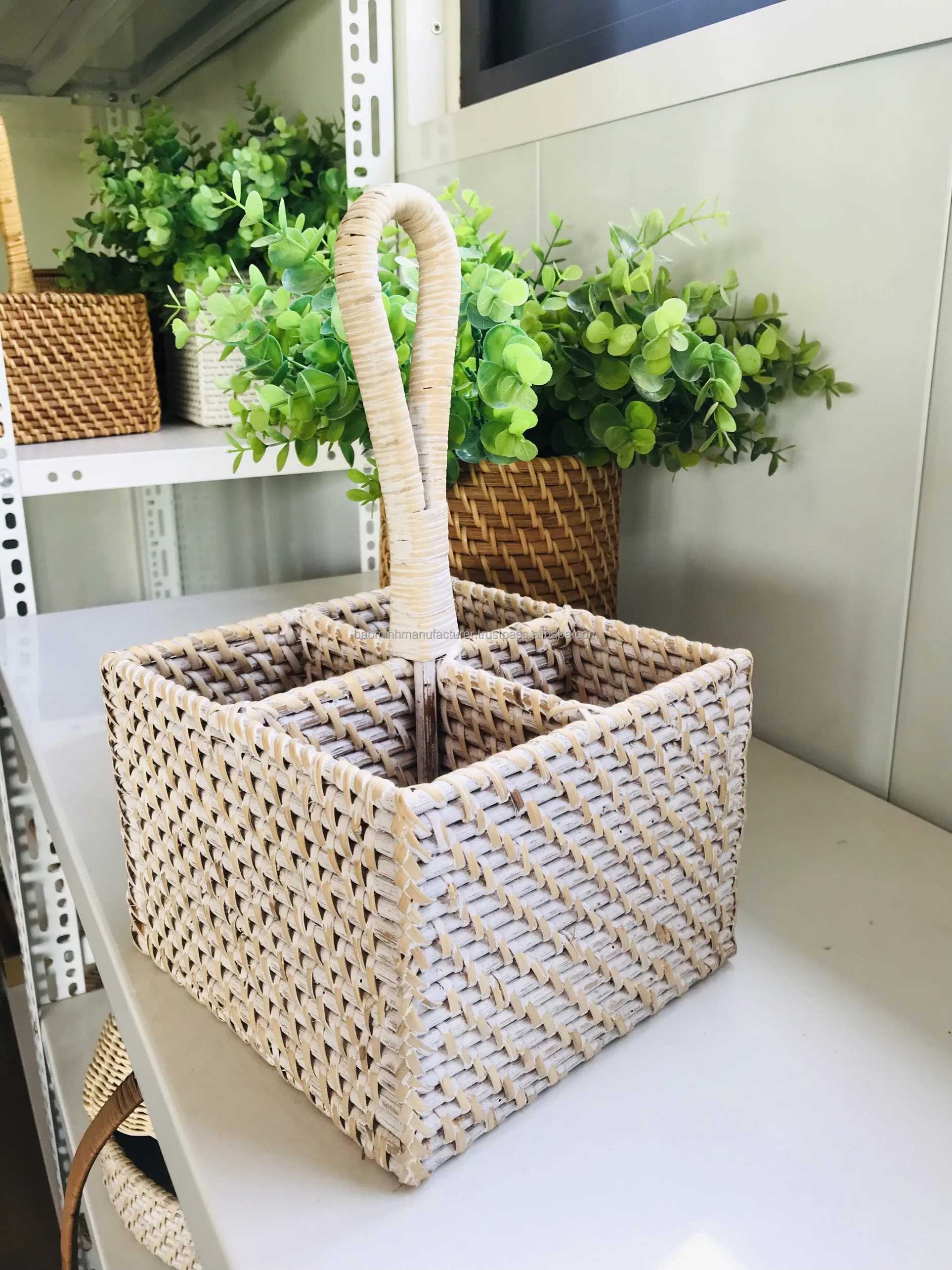 Yamazaki Magnetic Kitchen Tool Stand - White Organizer Tower For Knives & Utensils (5.3 X 2 X 5.5 Inches)