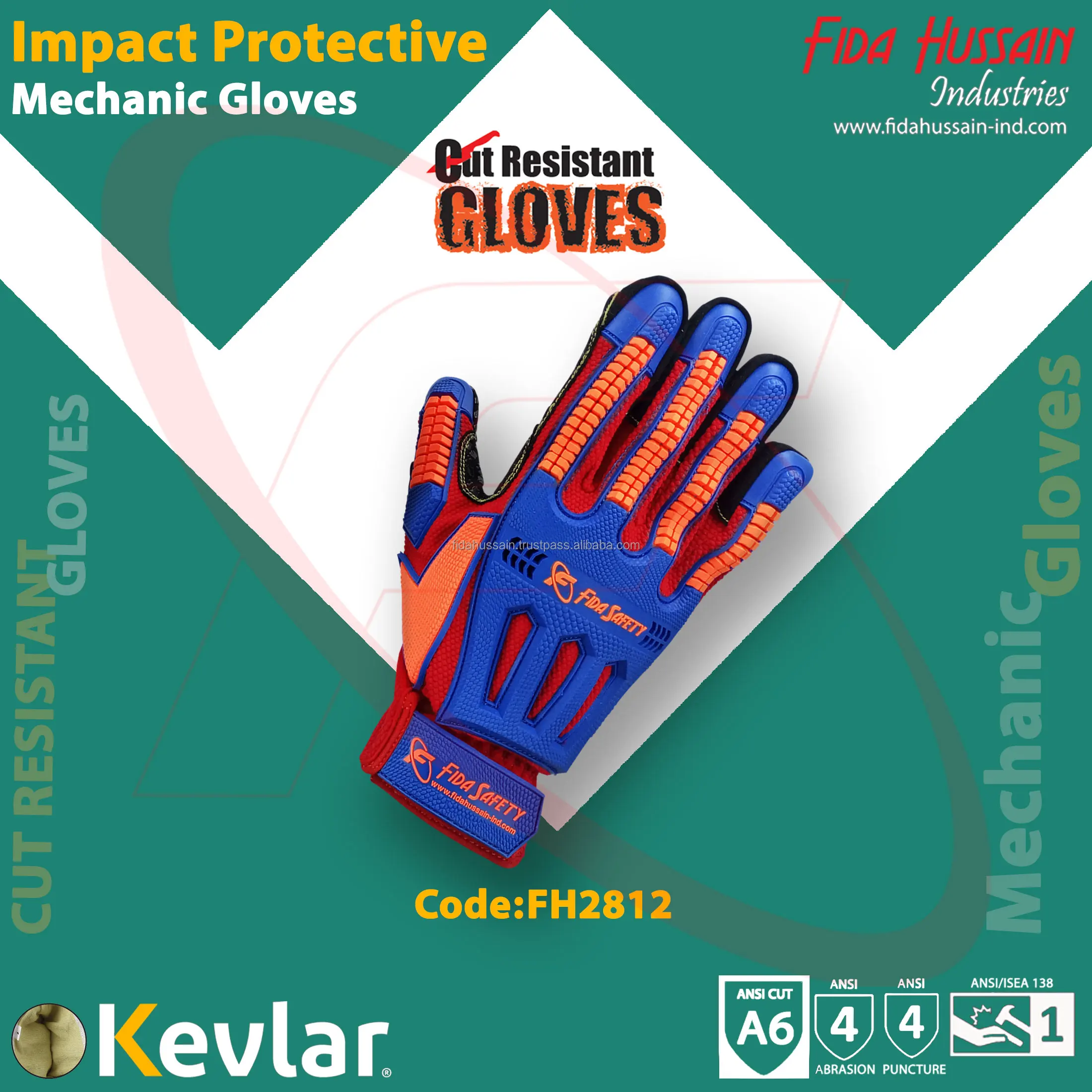 Fida Hussain Impact Protective Mechanic Gloves For Oil And Gas Field