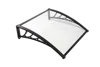 Black bracket transparent board