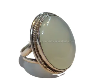 Cheap Trendy Natural Rainbow Moonstone 925 Gemstone Sterling Silver Handmade Ring Jewelry Wholesale Factory Price