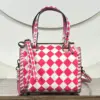 Pink & White Checkered