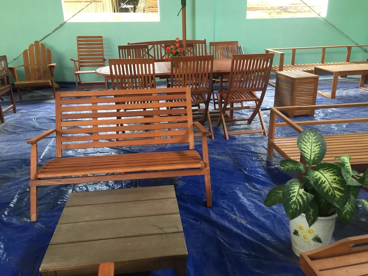 Teak Acacia Eucalyptus Wood Garden Bench Garden Furniture Vietnam High Quality Outdoor Modern