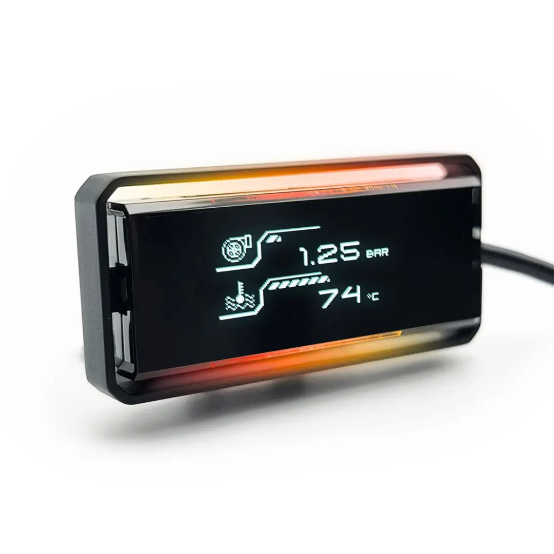 Termometro Koso Indicatore Temperatura Acqua Digitale 60mm Per Auto - OBD2, 17 Colori Retroilluminazione, Display Meccanico Termometro Acqua Auto Digitale