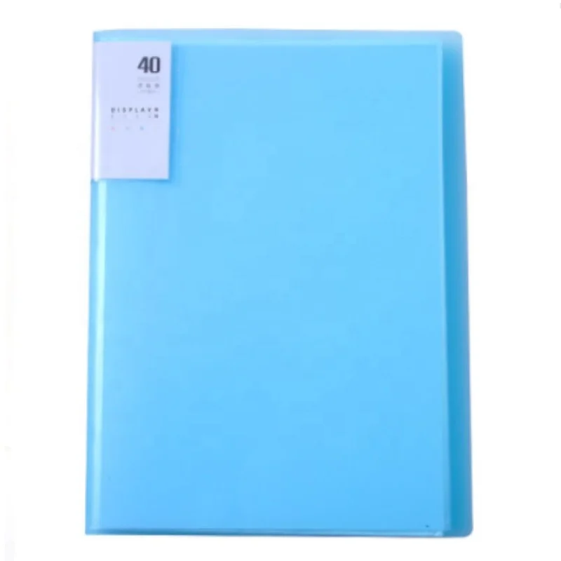 Папка для презентаций A4 размер 50% из переработанного материала 40 карманов черная с пластиковыми