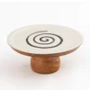 Natural Wood Brown & Ivory White