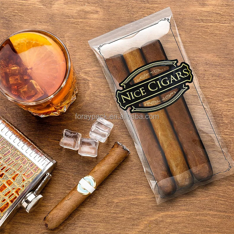 Custom Humidified Plastic Foil Cigar Humidor Pouch Packaging Zipper