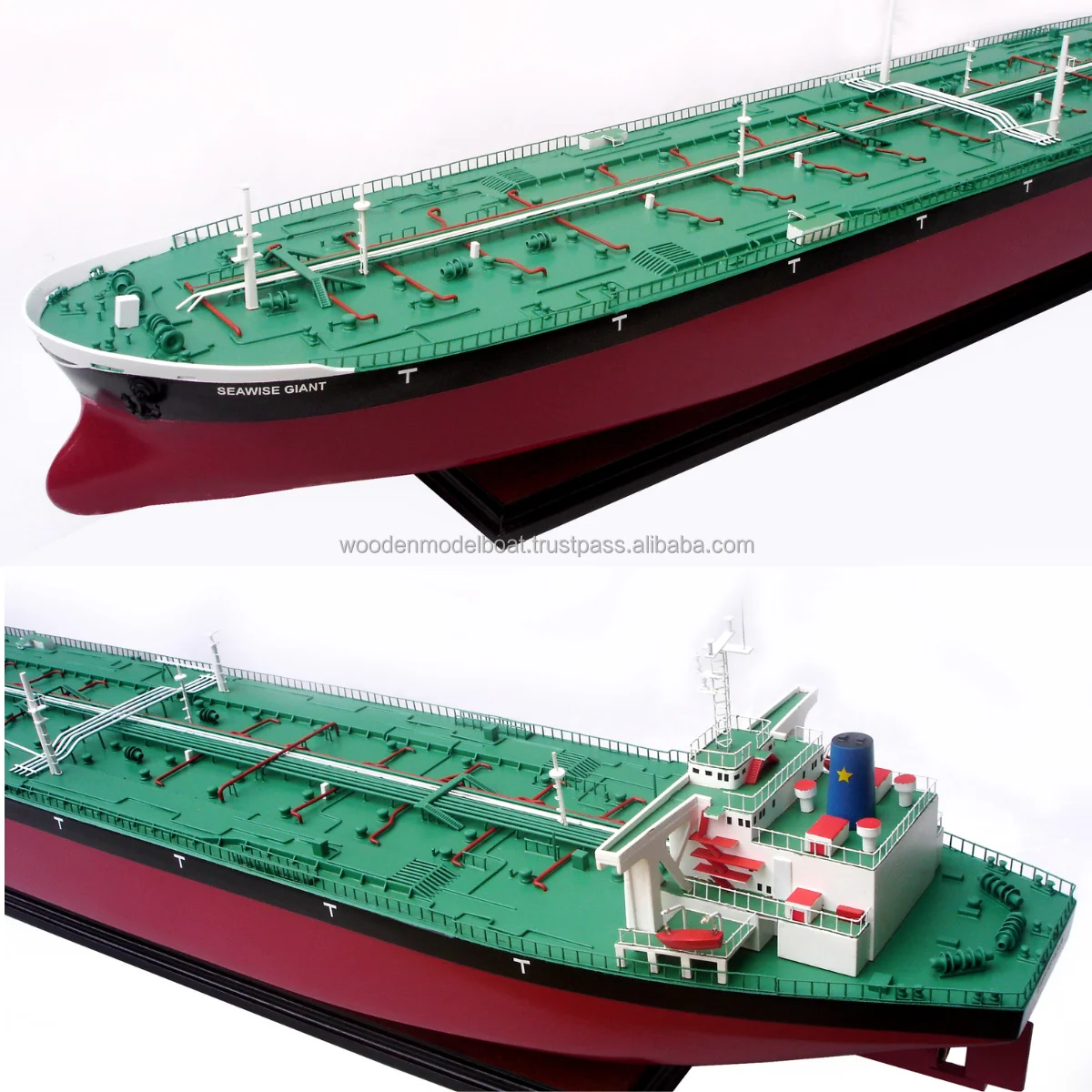 Seawise Giant Oil Tanker Ship Model Handicraft Item For Home Decoration Wooden Ship Model