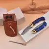 Blue Wood & Brass