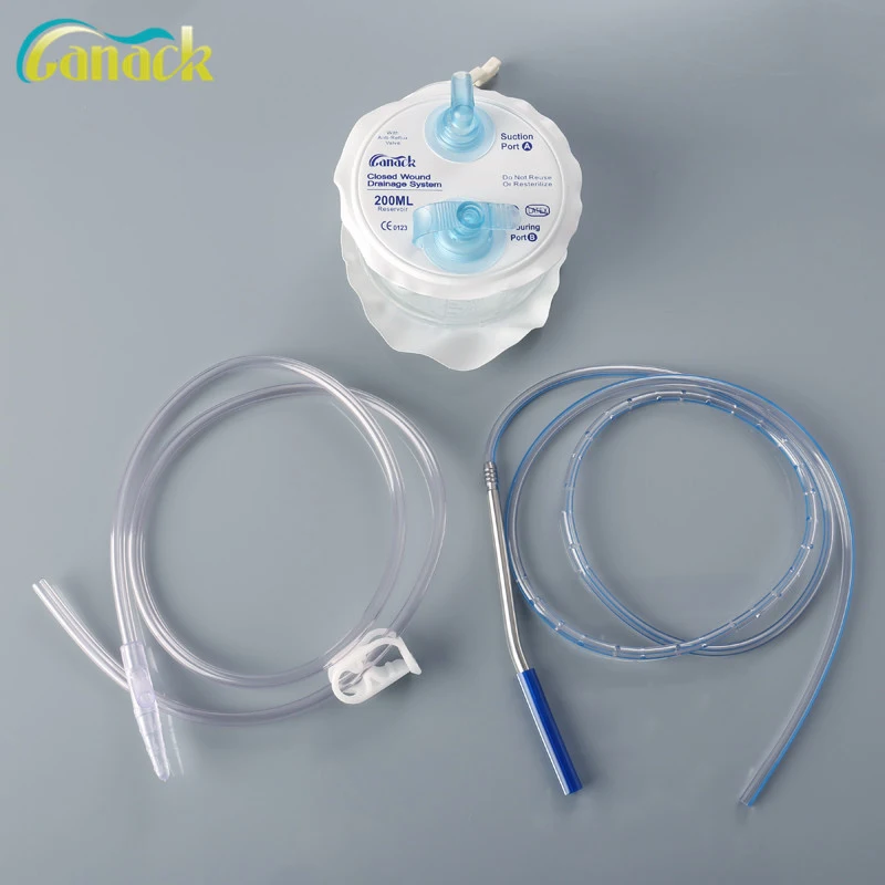 High Quality Medical  200ml 400ml  PVC Spring Closed Wound Drainage System