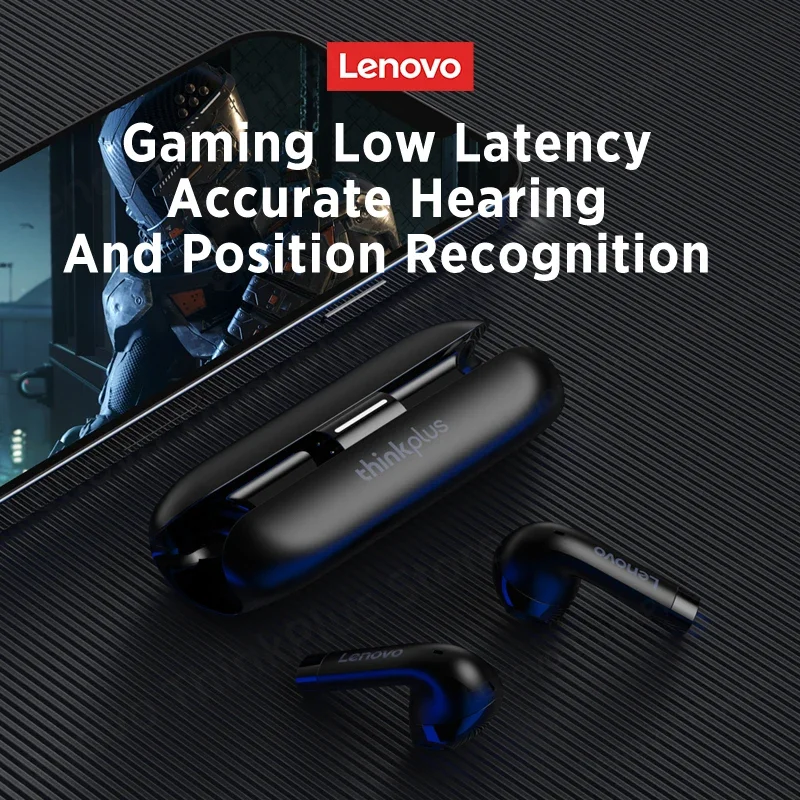Clearance Sale Lenovo TW60 Gaming Sport Low Latency Earbuds TWS BT V5.3 Earphones HiFi Sound Noise Reduction Headphones