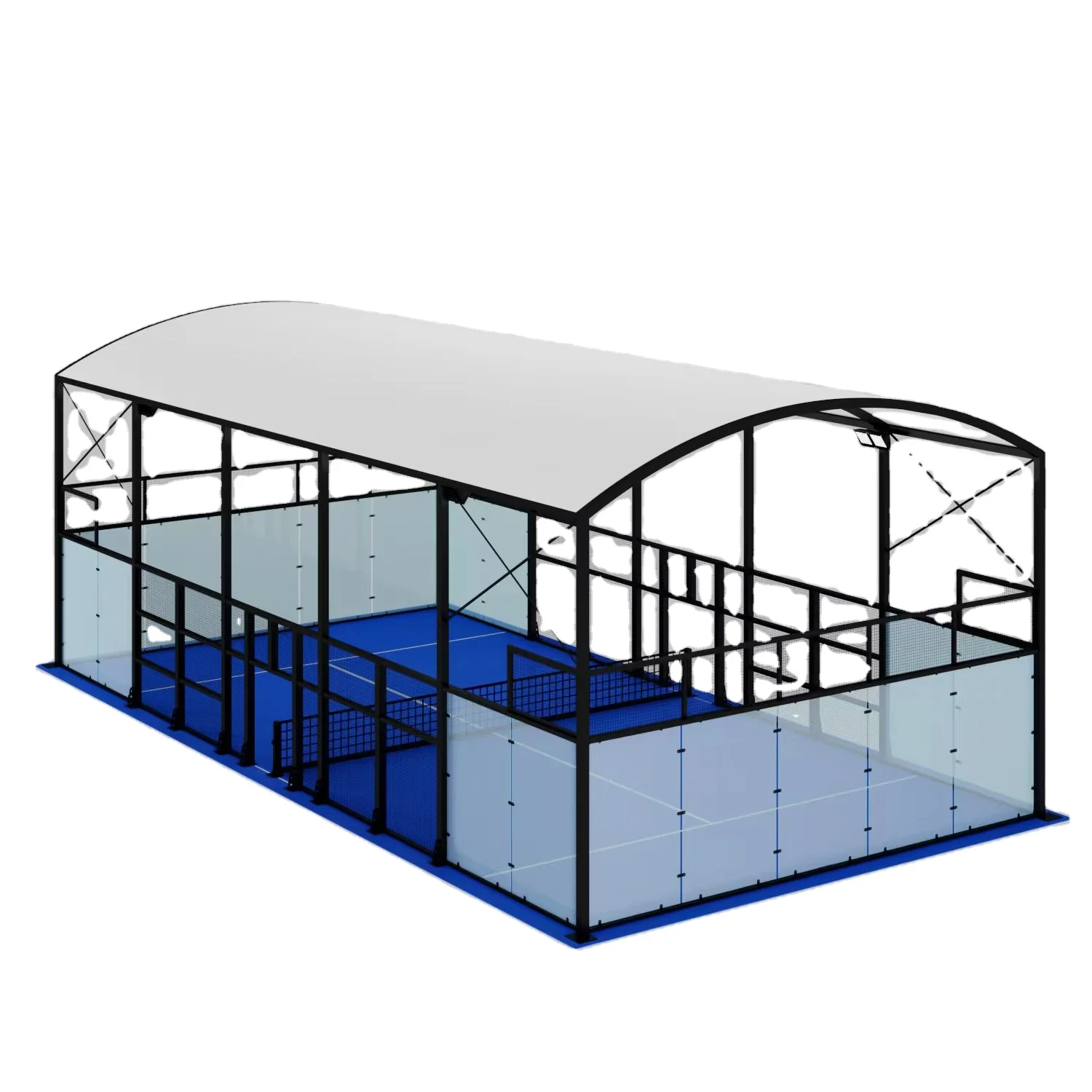 Indoor and Outdoor Padel Tennis Court Padel Court With Removable Roof Super Panoramic Padel Court