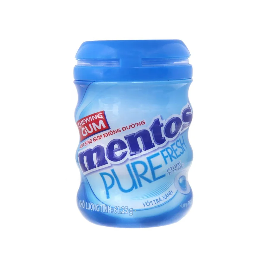 Mentos Чистая Свежая жевательная резинка с интенсивным ароматом свежей мяты без сахара экстрактом зеленого чая длительное освежение дыхания