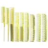 9 pcs Gold Plating Hair Cutting Comb