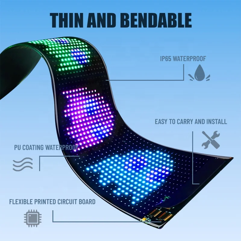 Car Custom Decals and Graphics Flexible Led Screen Panel Eyes LED Car Devil Eye Light
