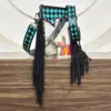 Turquoise & Black Checkered