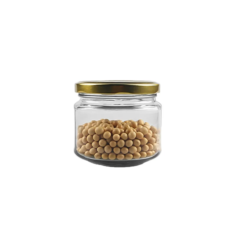 10oz 250ml 300ml in Stock Wide Mouth Breakfast Honey Bee Jam Hot Chilli Sauce Chutney Dressing Storage Glass Jar With Lug Lid