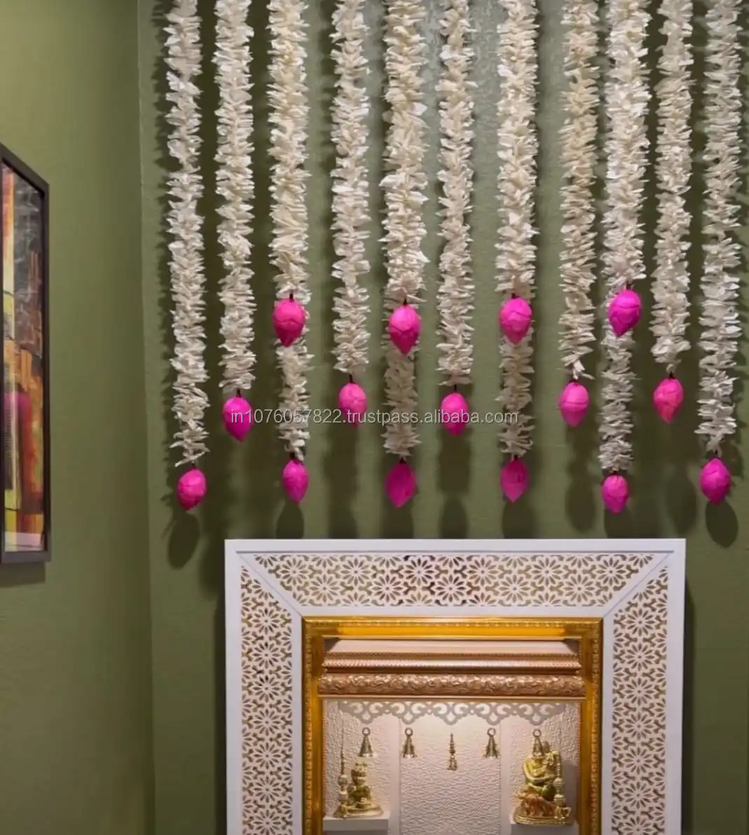 Artificial Jasmine Lotus Flower Garland String For Indian Wedding And