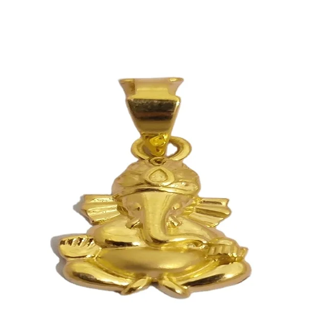 22k Gold Ganesha Pendant For Men And 