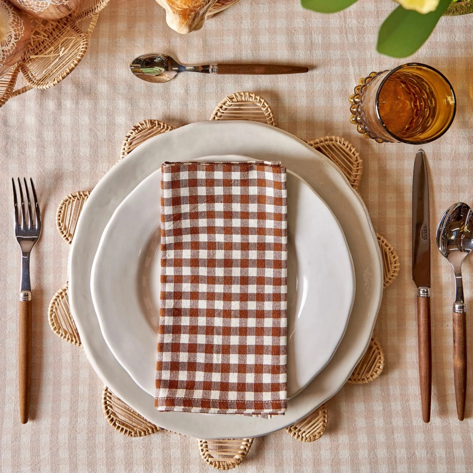 Wedding Rattan Boho Wicker Table Decor Set Placemats Natural Rattan Wall Decoration Table Mats Wholesale Flower Shaped Placemat