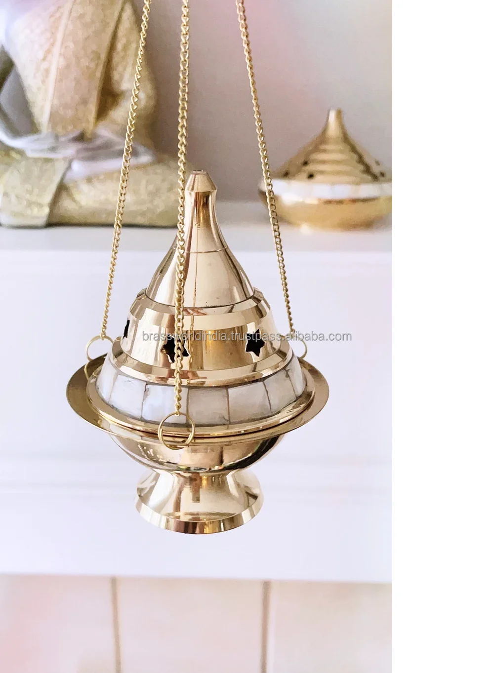 2" Loose Incense Burner Of Brass For Loose Charcoal And Bakhoor To