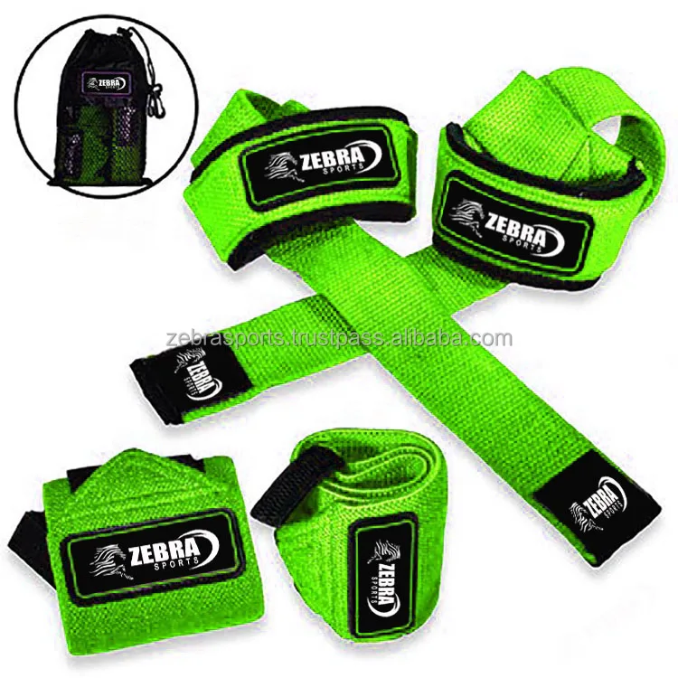 Customized Premium Wrist Wraps Lifting Straps With Carry Bag