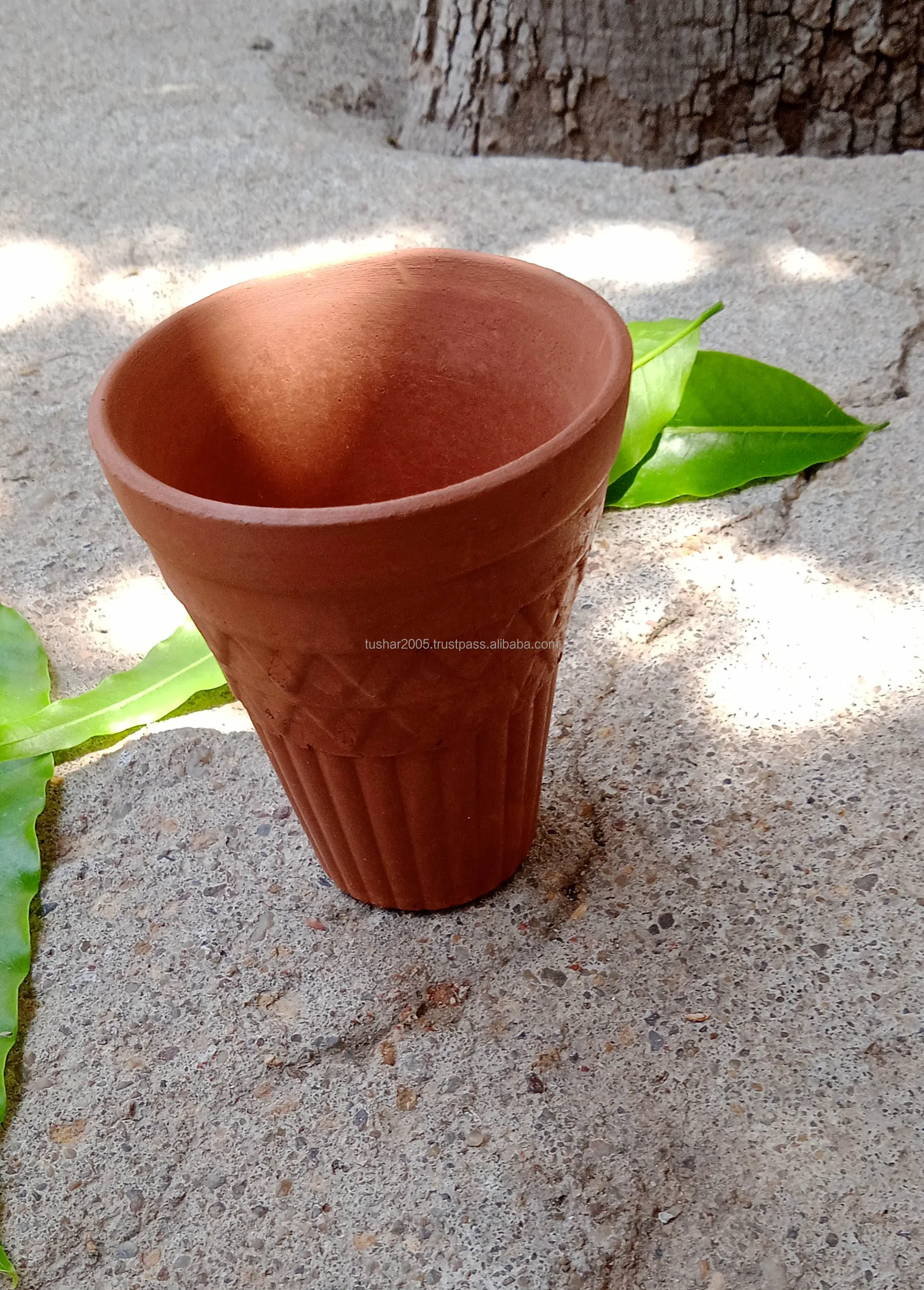 New Traditional Handmade Clay Terracotta Conical Eco Friendly Tea Cups