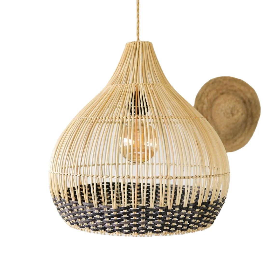 made rattan lampshade