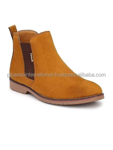 Widely Selling Best Quality Classic Design Wholesale Supply OEM 100% Swede Genuine Leather Chelsea Boots for Men