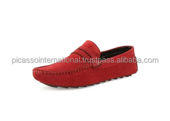 Best Quality Hot Selling Casual Wear Oxford Trendy Moccasin Style Handmade Genuine Italian Suede Leather Loafers Shoes for Men