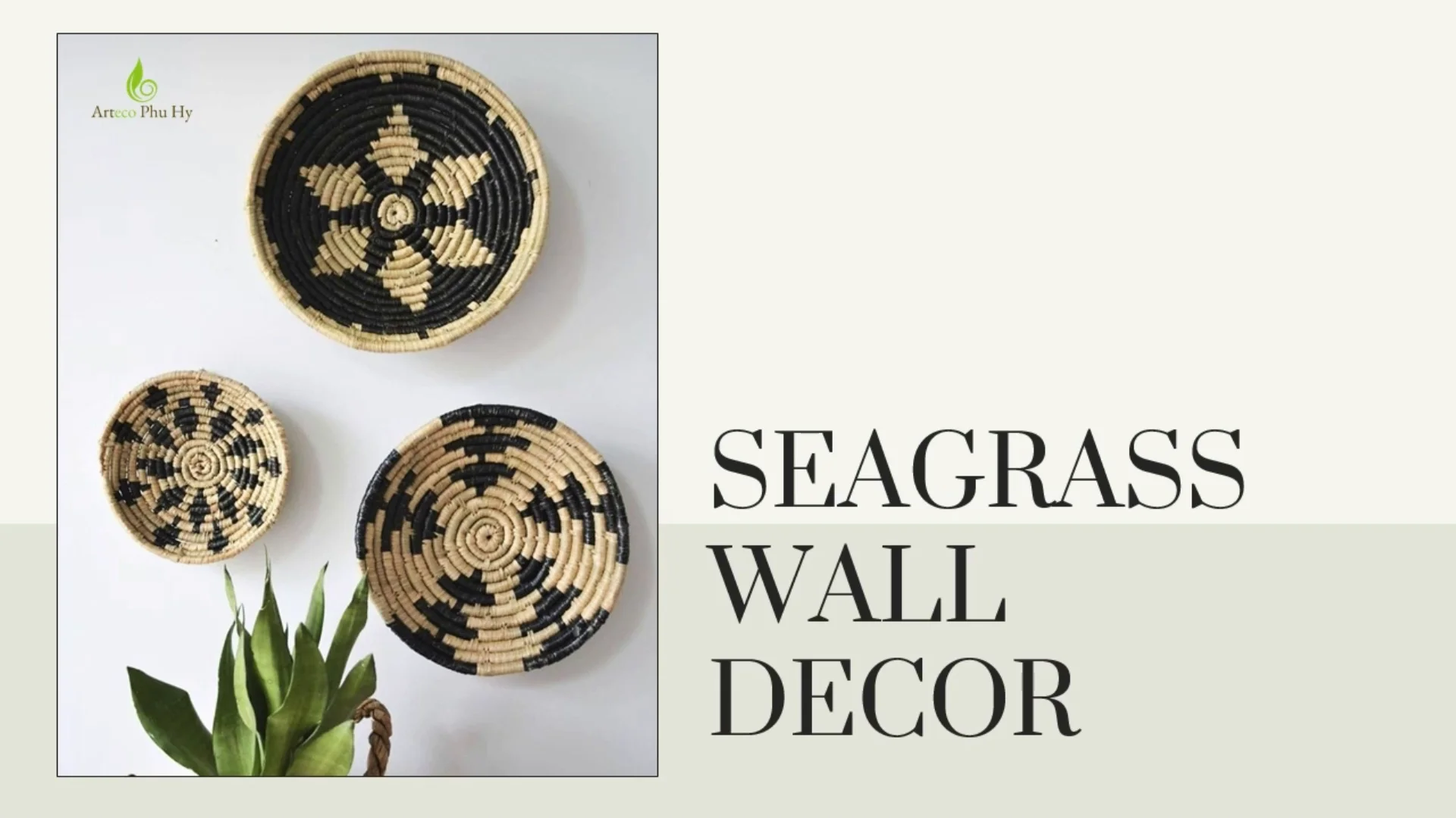 Seagrass Nordic Style Inner Wall Decoration Item Seagrass Woven Hanging