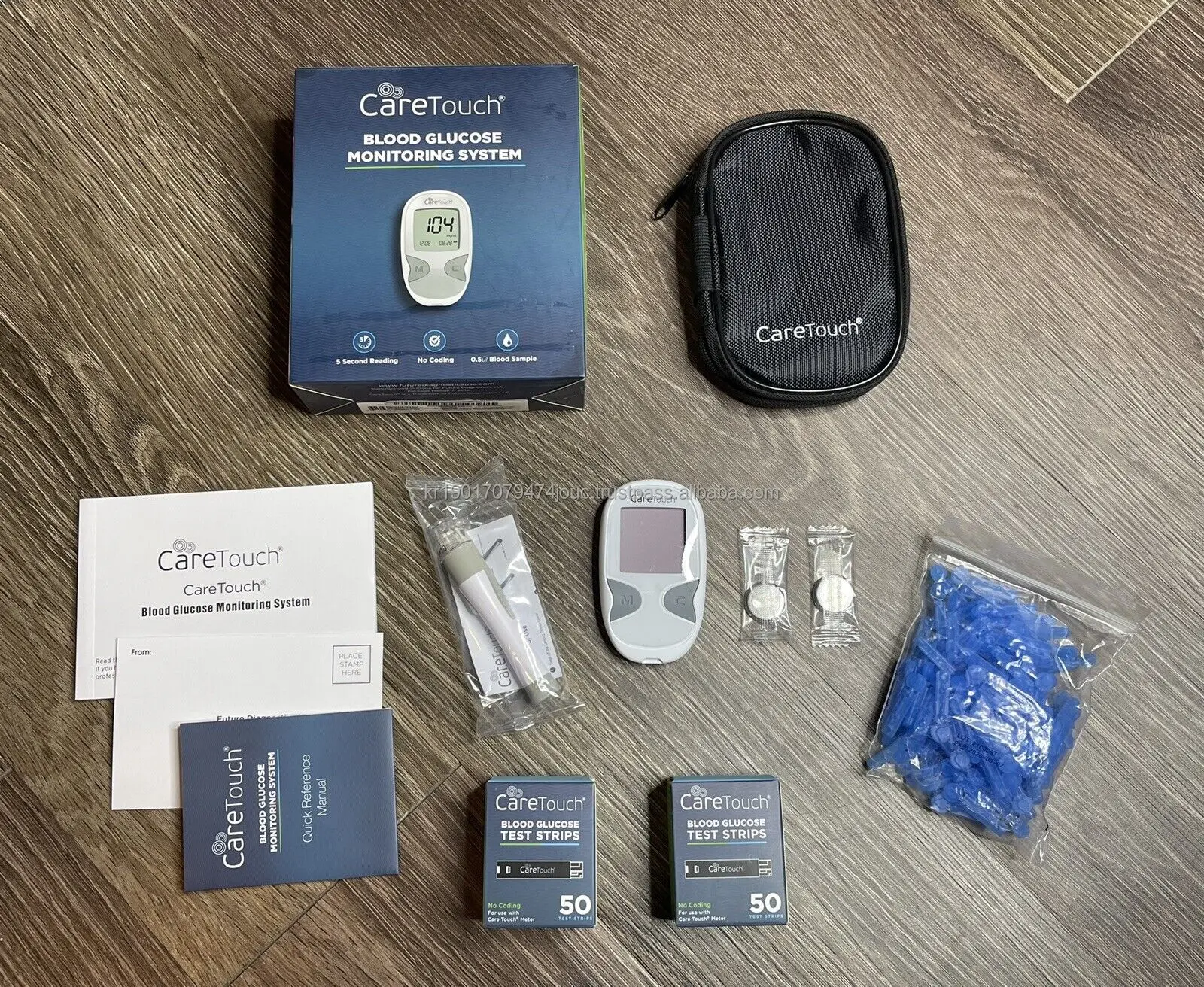 For Sale! Care Touch Blood Glucose Monitoring System 100 Tests Strips