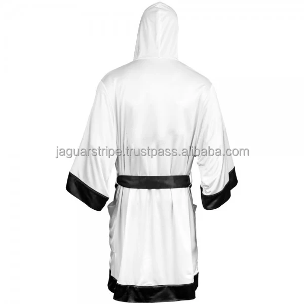 Custom Silk Satin Boxing Gown Dressing Robe Full Length Boxing Robe