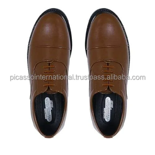 Indian Manufacturer of Good Quality Classic Design Formal Casual Office Party Wear Men's Genuine Leather Shoes at Factory Price