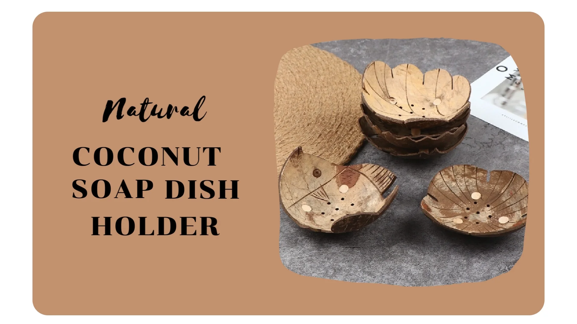 New Design 100natural Coconut Soap Dish/ Coconut Soap Holder/ Coconut
