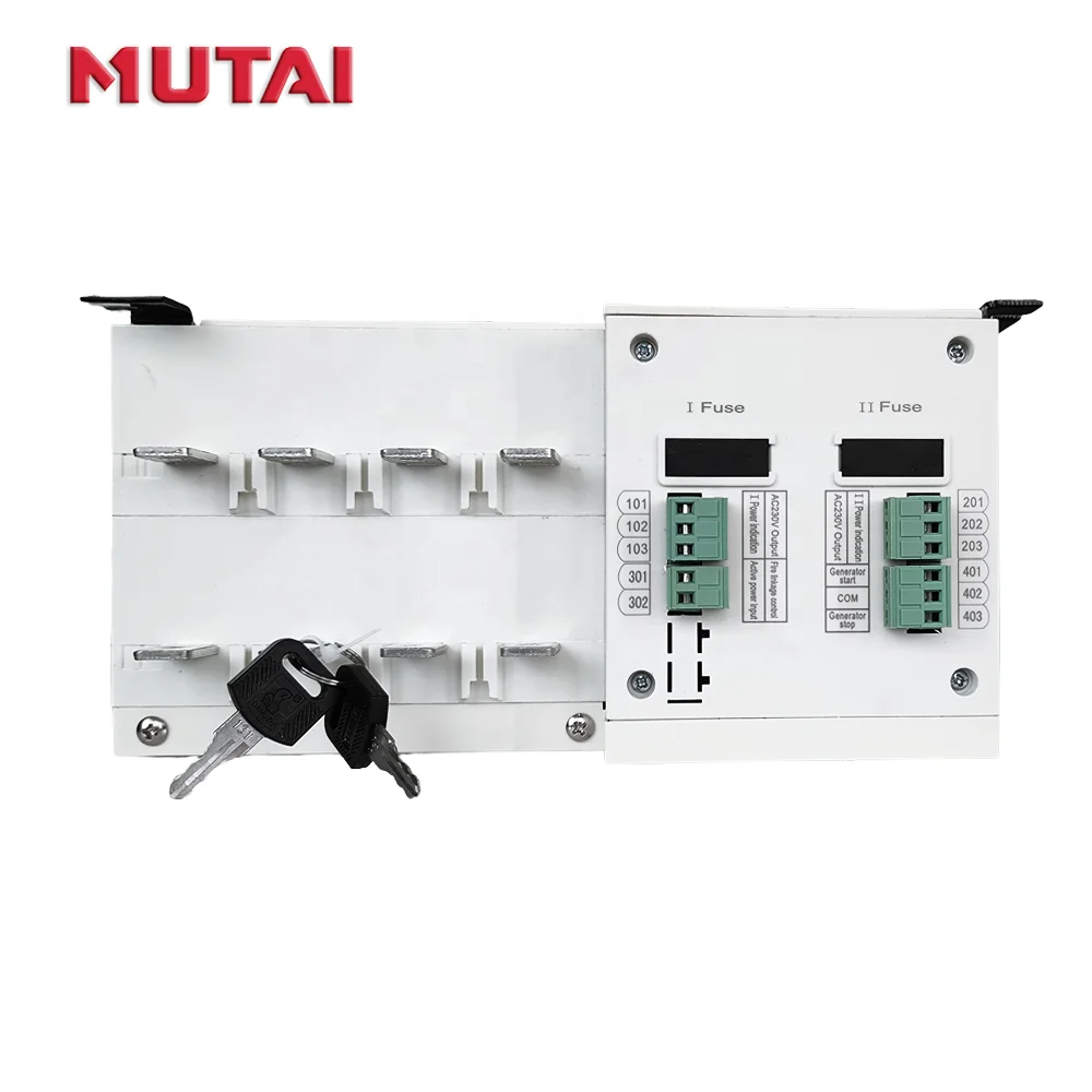 MUTAI Factory PC Class 100A ATSE 4P 3 Phase Dual Power Automatic Transfer Changeover Switch 100 Amp ATS 80A 400V 220V