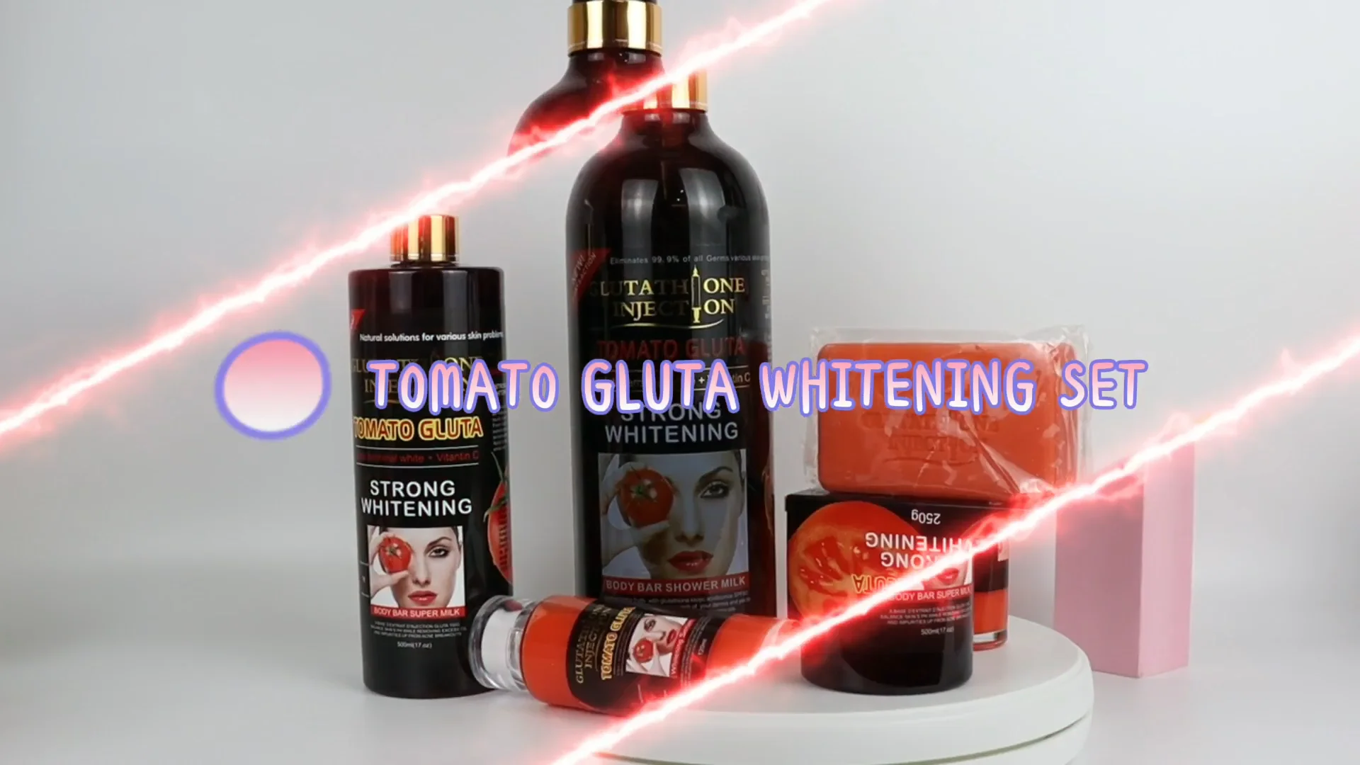 glutathione injection tomato gluta New Concentrate Tomato GlutaStrong Whitening L-Glutathione Vitamin C Hyaluronic Acid Dark Spot Professional Facial Skin Care Set