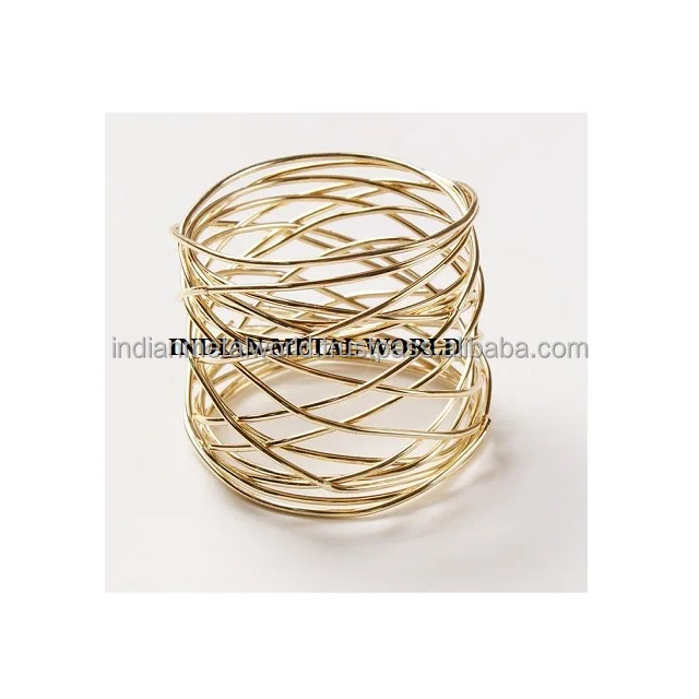 Galvanized Round Shape Napkin Ring Finest Quality Grey Color Different