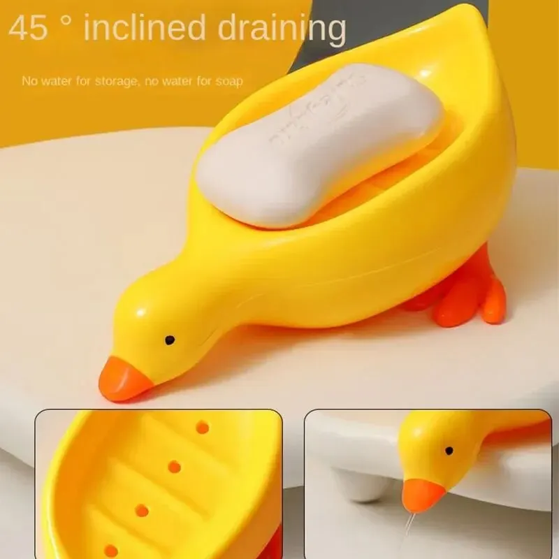 Soap Tray Self-draining Soap Rack Cute Duck-shaped Creative Rack For ...