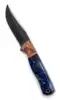 Natural Grain Hardwood, Deep Blue Swirl Epoxy Resin