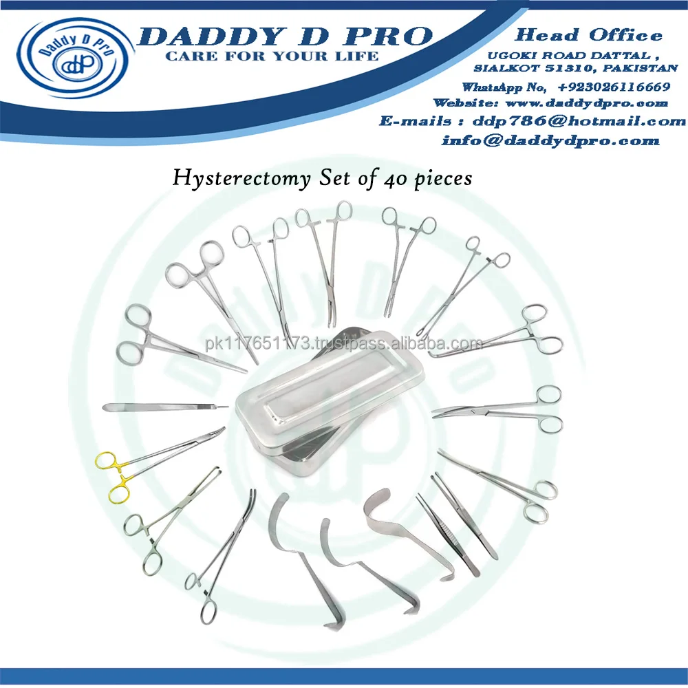 Hysterectomy Vaginal Set Of 40 Pcs Stainless Steel Hysterectomy