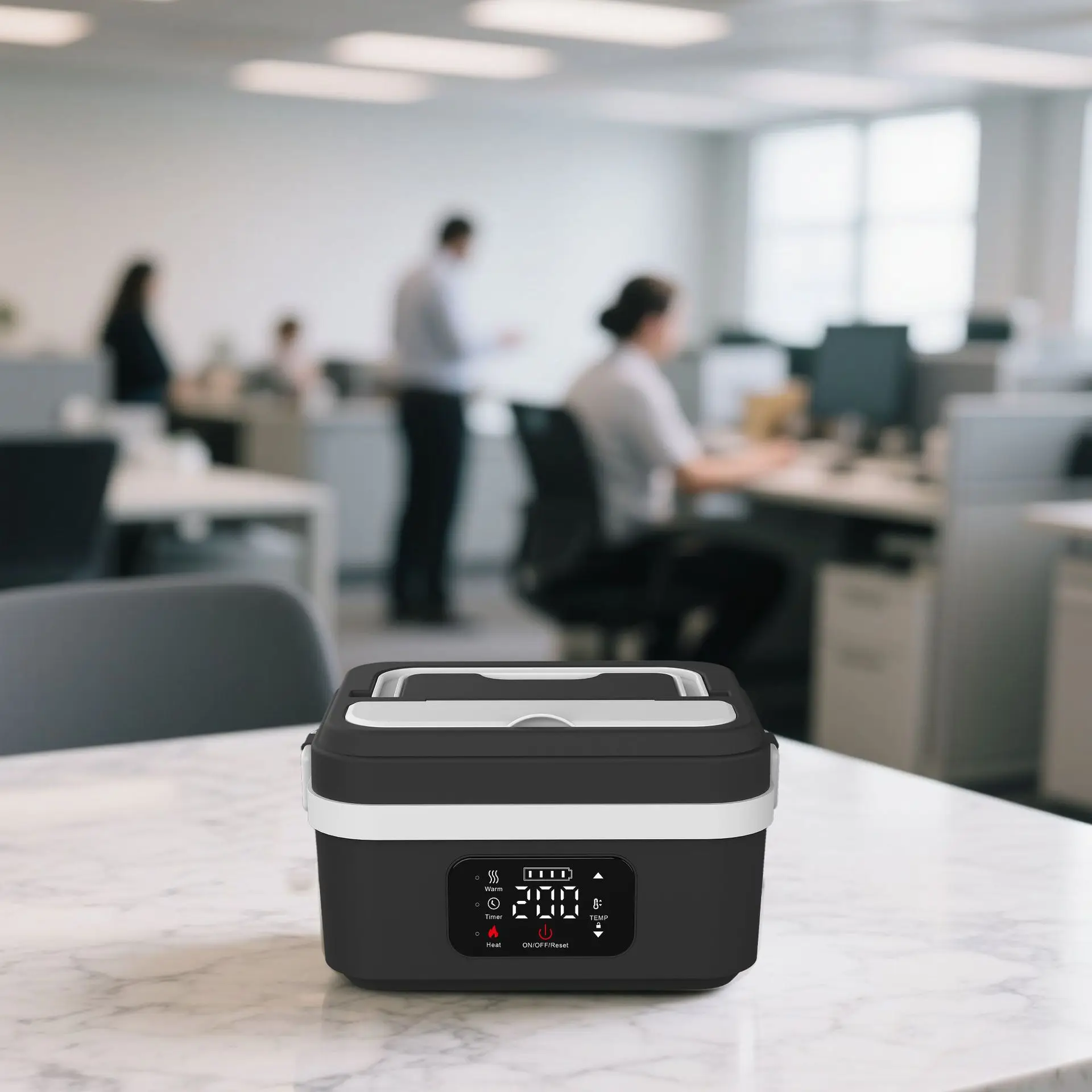 无绳电动午餐盒，带16000毫安电池的可充电自热食品保温器，适用于工作/旅行/汽车/办公室