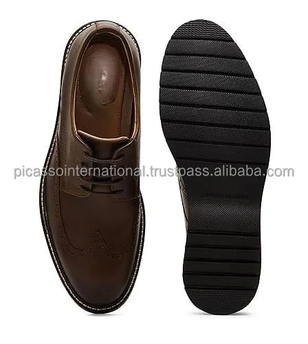 Good Quality Trendy Design Customized Logo Full Grain Sheep Genuine Leather Formal Casual Office Party Wear Shoes