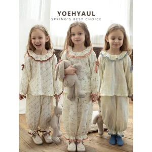 YOEHYAUL Spring Autumn 2PCS Homewear Children's Pajamas Set for Girls Kids Sleepwear Lingerie Underwear Manufacturers