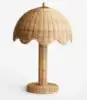 - Rotin beige clair naturel + embout en laiton antique