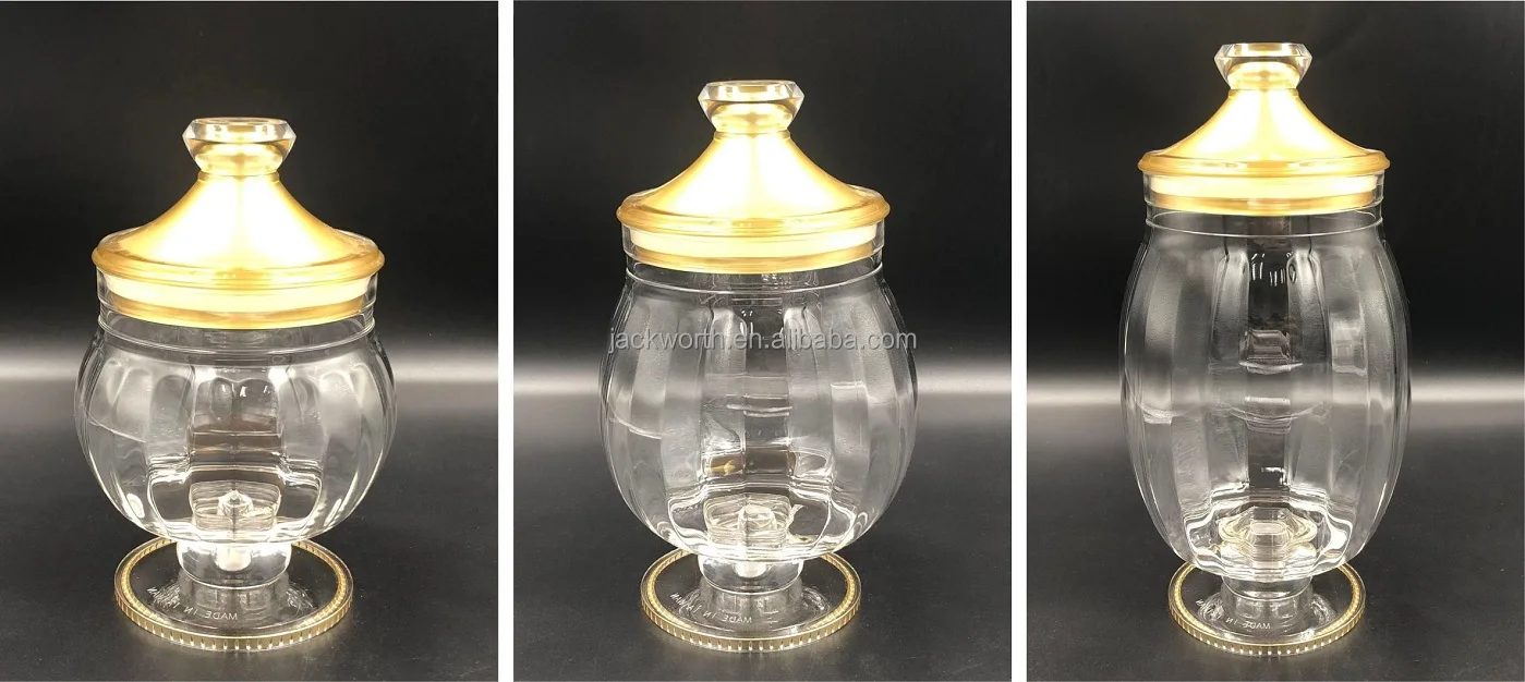 Acrylic Candy Canister With Golden Airtight Lid Buy Taiwan Made   Sd9bc5ed65c30431687c8d9a955685198A 