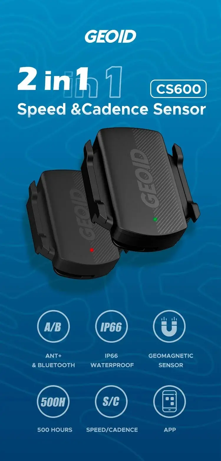 Geoid Bike Speed Cadence Sensor Ant Bluetooth For Gps Cycling Computer