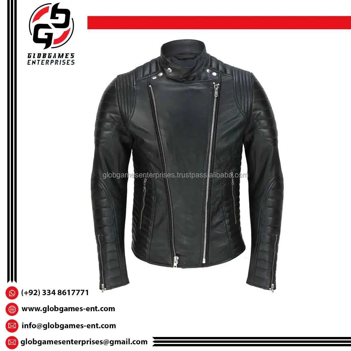 Factory Direct New Fashion Slim Fit Genuine Leather Jacket For Men Plus