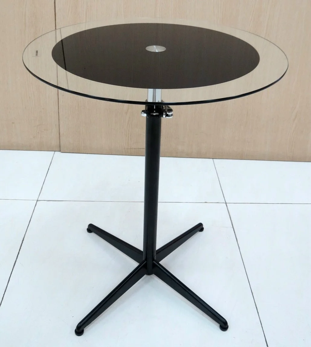 Modern Glass Round Coffee Table Adjustable Height Design - Buy Best ...