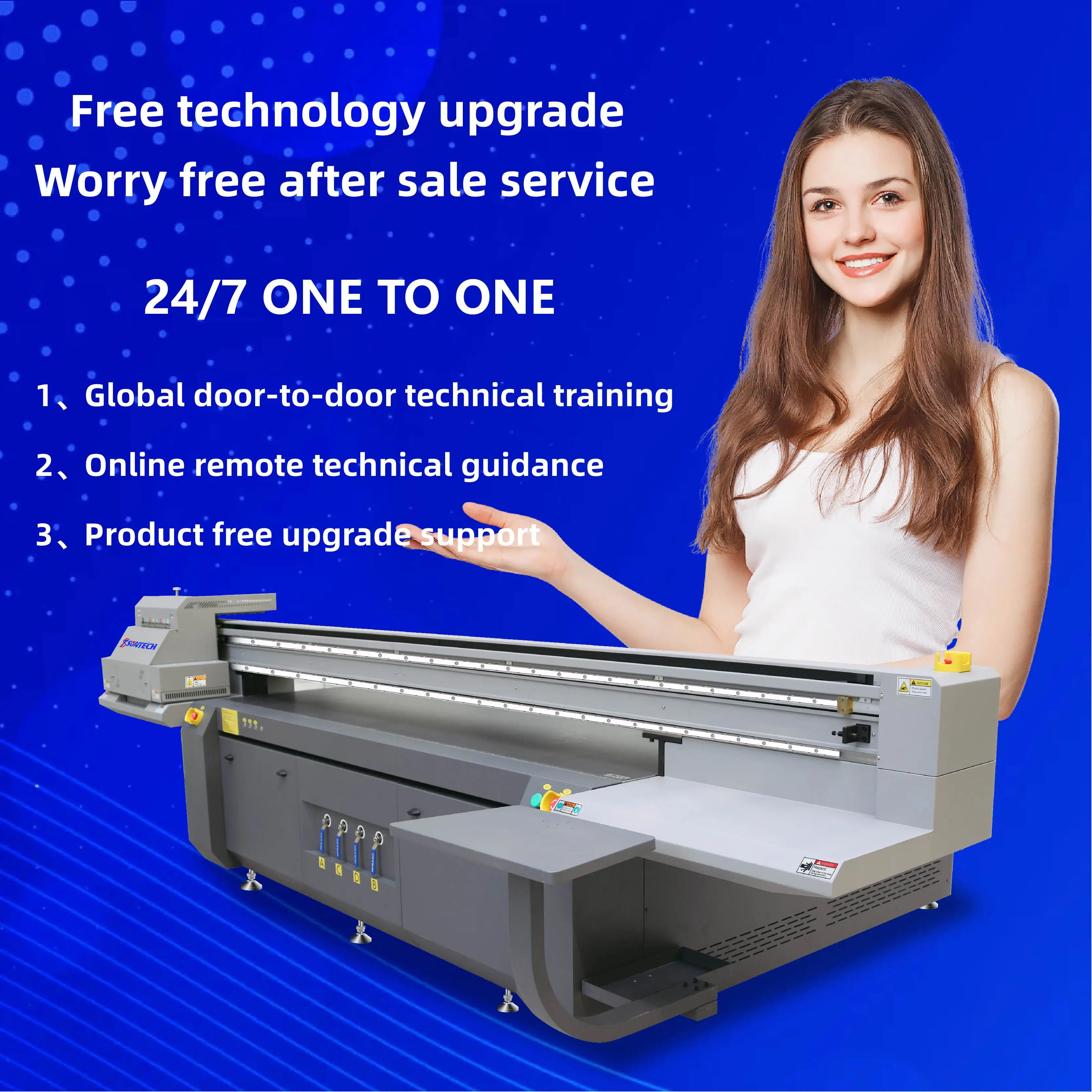 UV Flatbed Printer - 4' X 8' CMYK+UV Inkjet Printer for Vivid