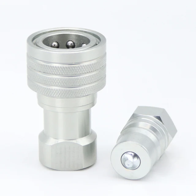 Parker 60 1/2" NPT No Spill Couplings Carbon Steel ISO B Series Quick Coupling